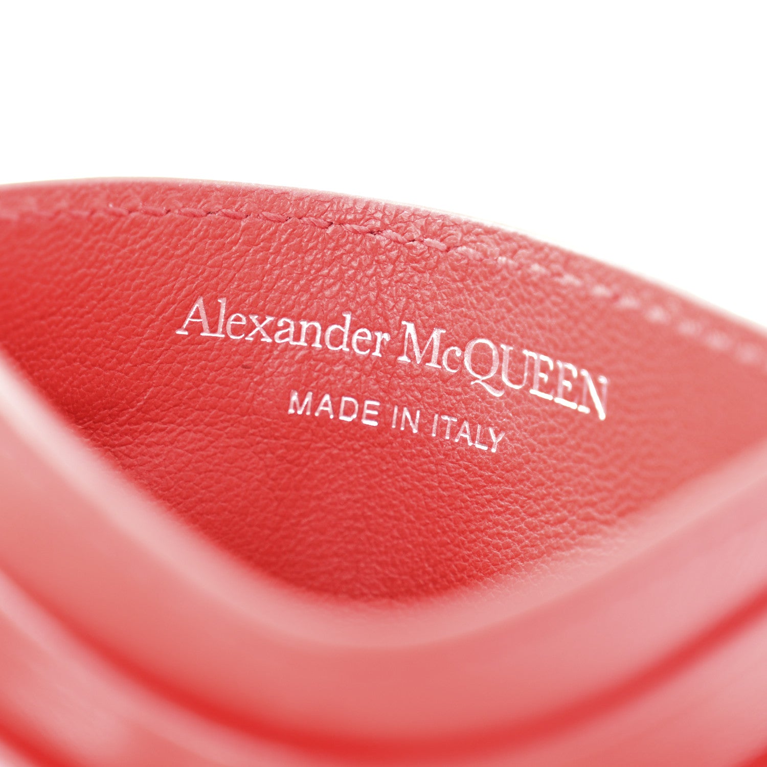 Alexander McQueen Lambskin Quilted Skull Card Holder Pastel Pink 6 of 9