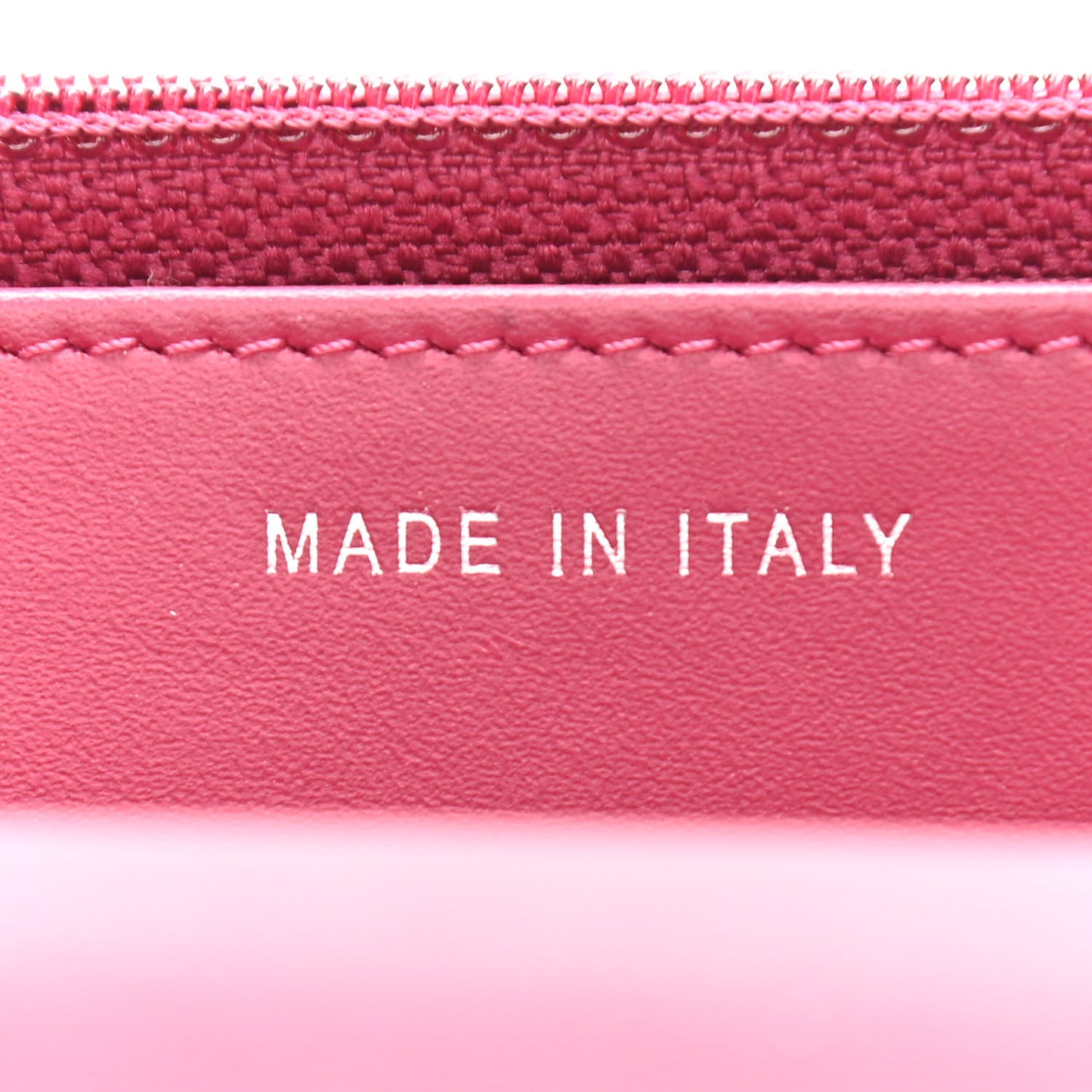 Patent Quilted Brilliant Wallet On Chain WOC Dark Pink