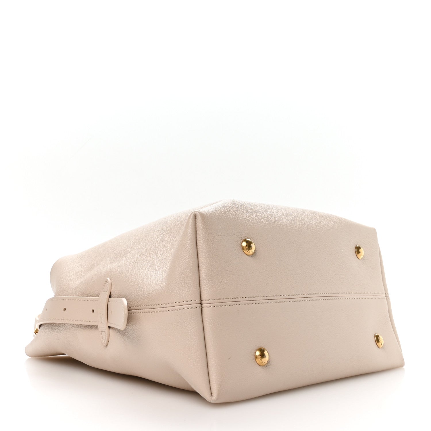 Louis Vuitton Grained Calfskin Low Key Hobo MM Limestone 4 of 9