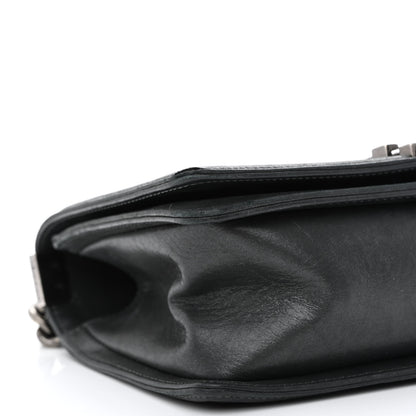 Chanel Iridescent Calfskin Embellished Double Stitch Medium Boy Flap Black 9 of 11