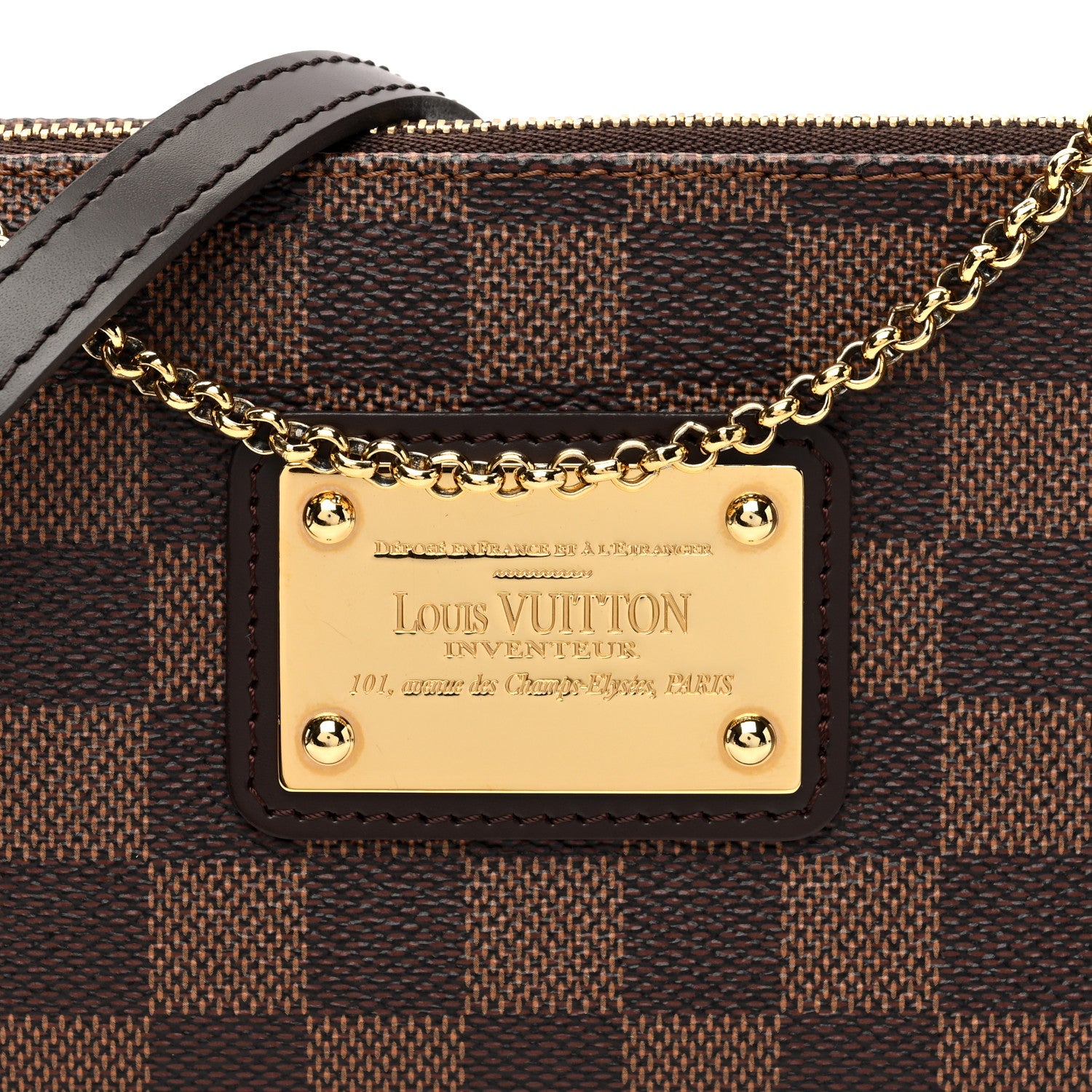 Louis Vuitton Damier Ebene Eva Clutch 7 of 9