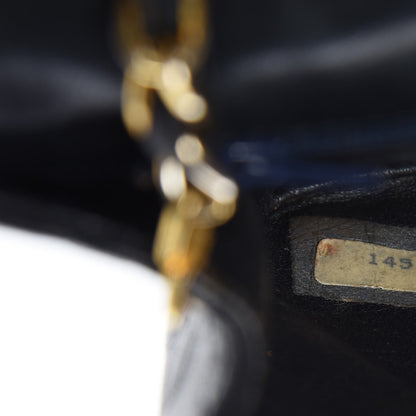 Chanel Lambskin Quilted Small Single Flap Navy Blue 8 of 14