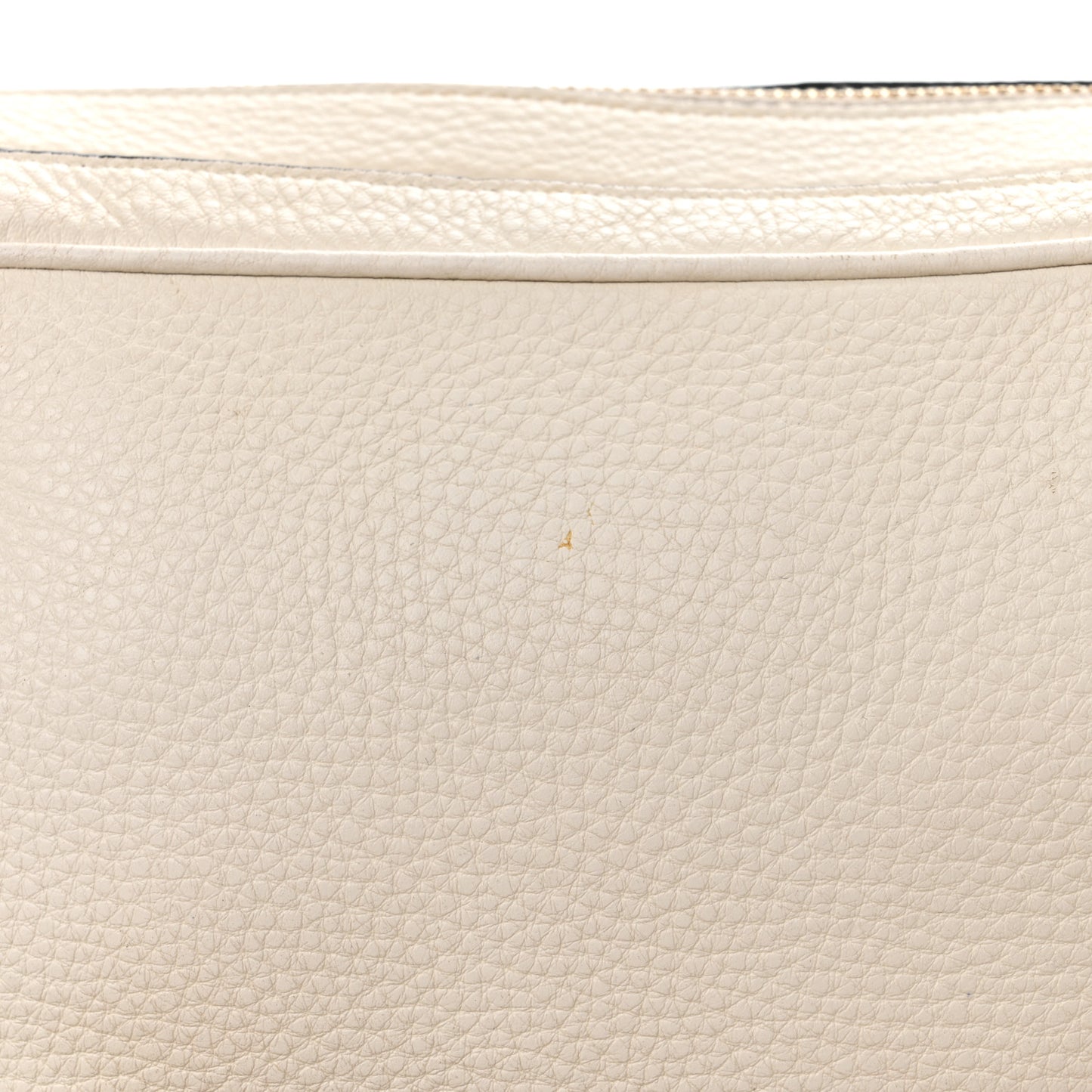 Vitello Daino Medium Double Zip Shoulder Bag White
