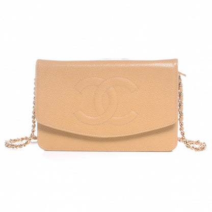 Chanel Caviar Wallet on Chain WOC Beige 1 of 8