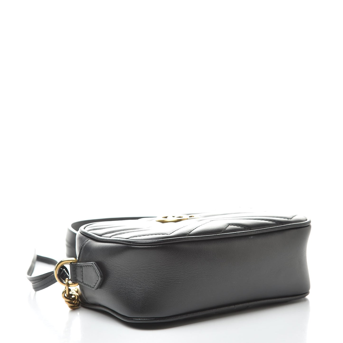 Calfskin Matelasse Mini GG Marmont Chain Shoulder Bag Black