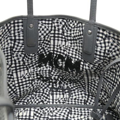 MCM Visetos Medium Liz Reversible Shopper Tote Phantom Grey 8 of 8