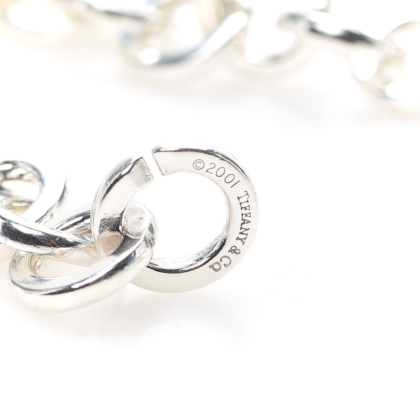 Sterling Silver 18K Yellow Gold Circle Link Necklace