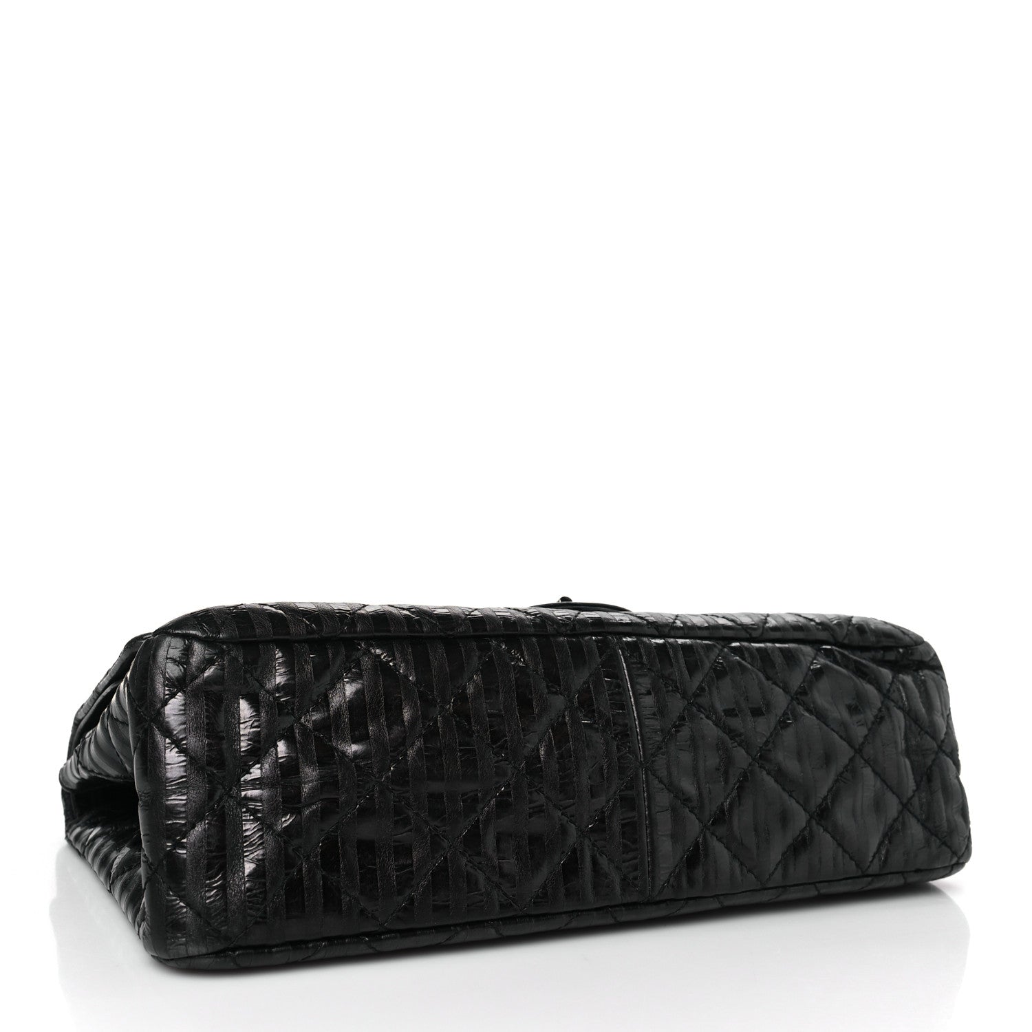 Chanel Metallic Calfskin Striped 2.55 Reissue 227 Flap Black 4 of 10