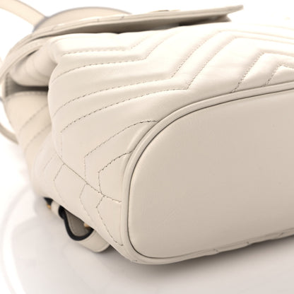 Gucci Calfskin Matelasse GG Marmont Flap Backpack White 8 of 10