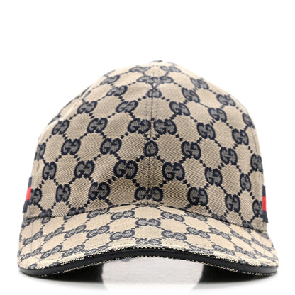 Gucci Monogram Web Baseball Hat M Beige Blue 3 of 13