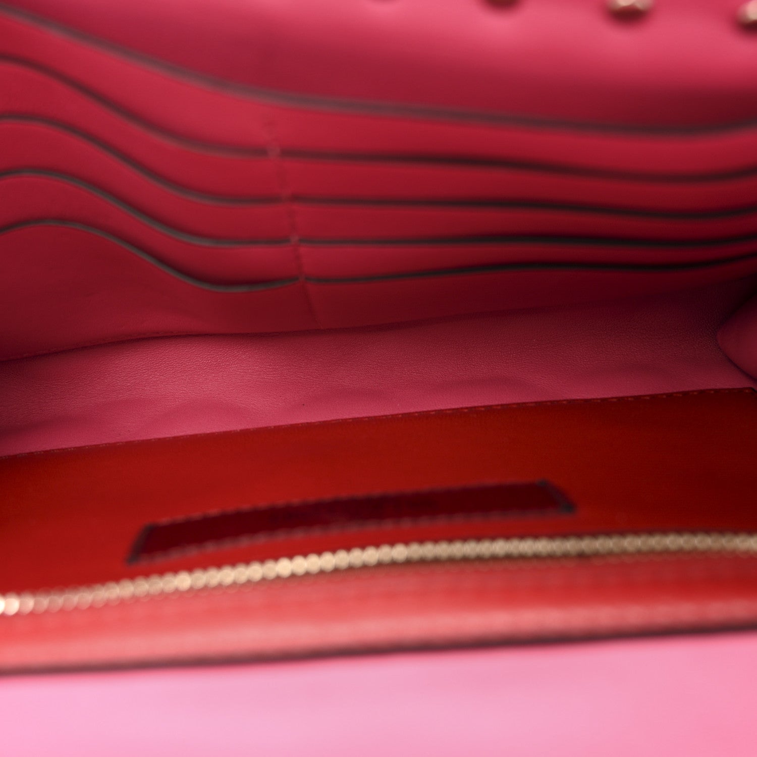 Valentino Garavani Nappa Rockstud Spike Wallet On Chain Shadow Pink 16 of 35