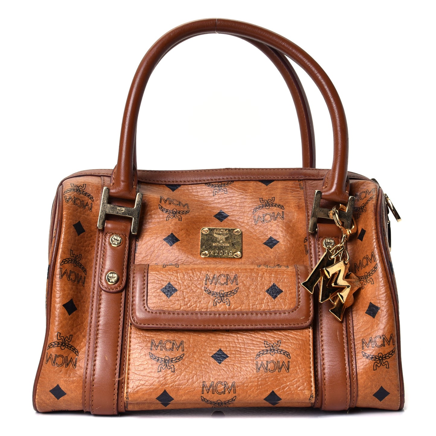 Visetos Small Boston Bag Cognac