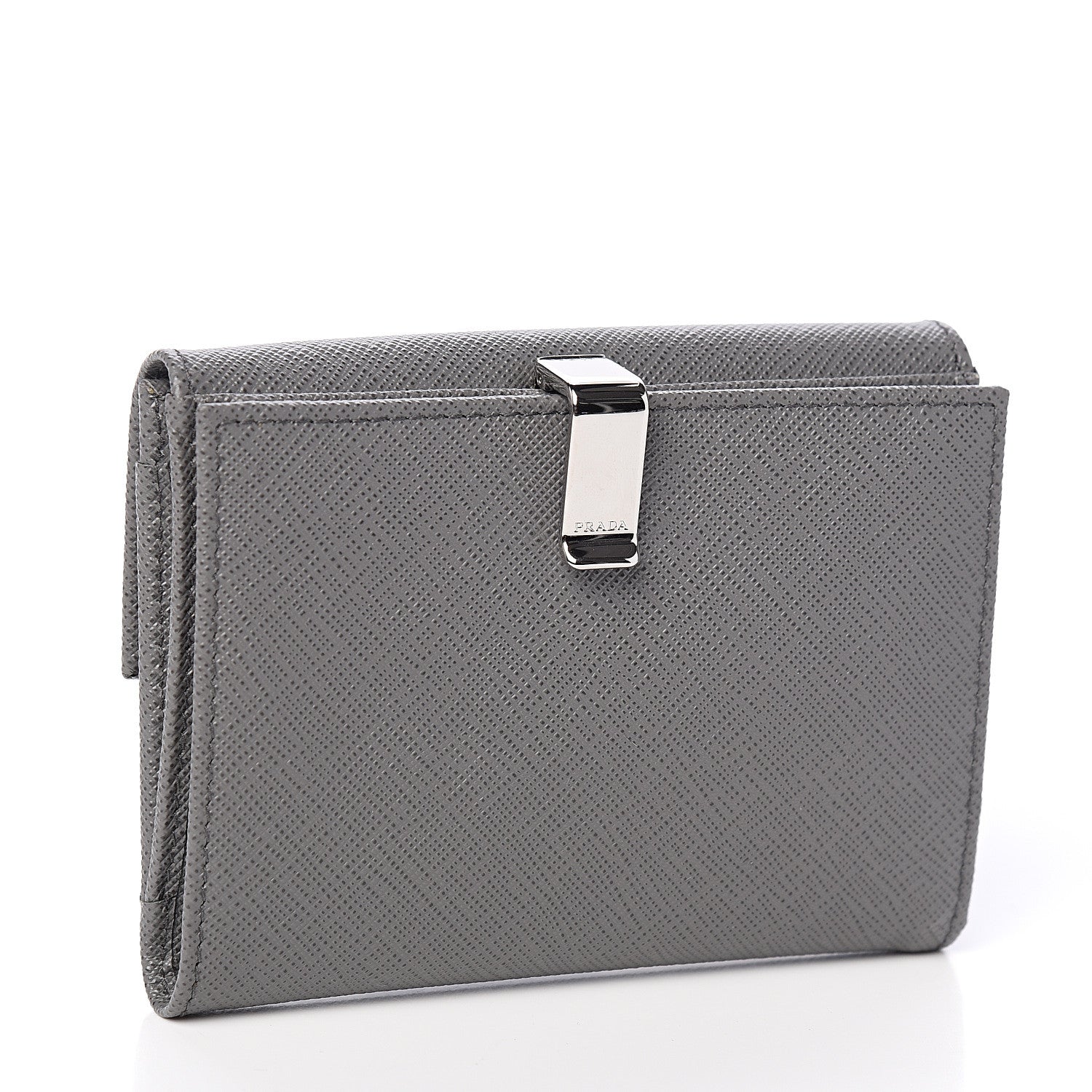 Prada Saffiano Compact Wallet Marmo 2 of 7