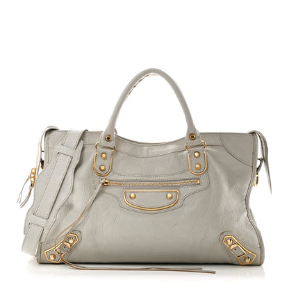 Balenciaga Chevre Gold Metallic Edge Hardware City Gris Glace 1 of 10