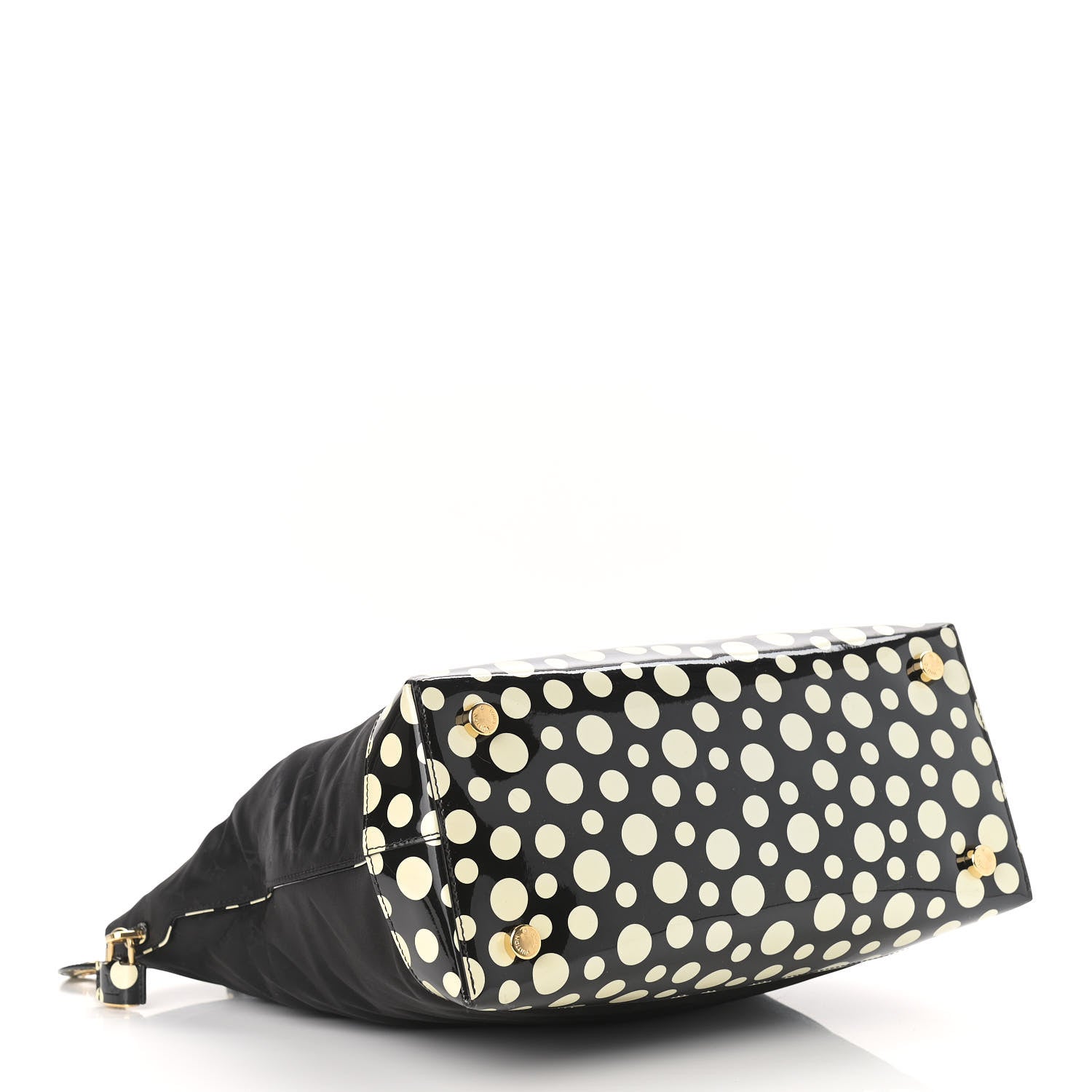 Louis Vuitton Nylon Kusama Infinity Dots Lockit Vertical MM Black White 3 of 11