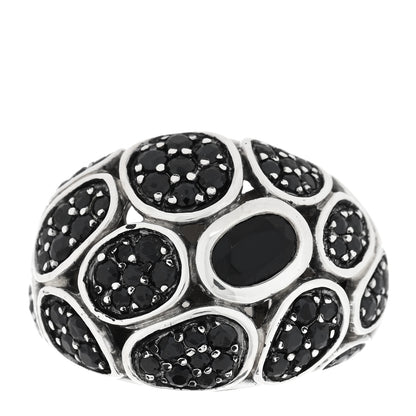 John Hardy Sterling Silver Black Spinel Chalcedony Small Kali Lava Dome Ring 57 8 1 of 4
