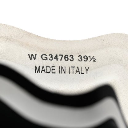 Chanel Lycra Womens CC Sneakers 39.5 White Black 7 of 8