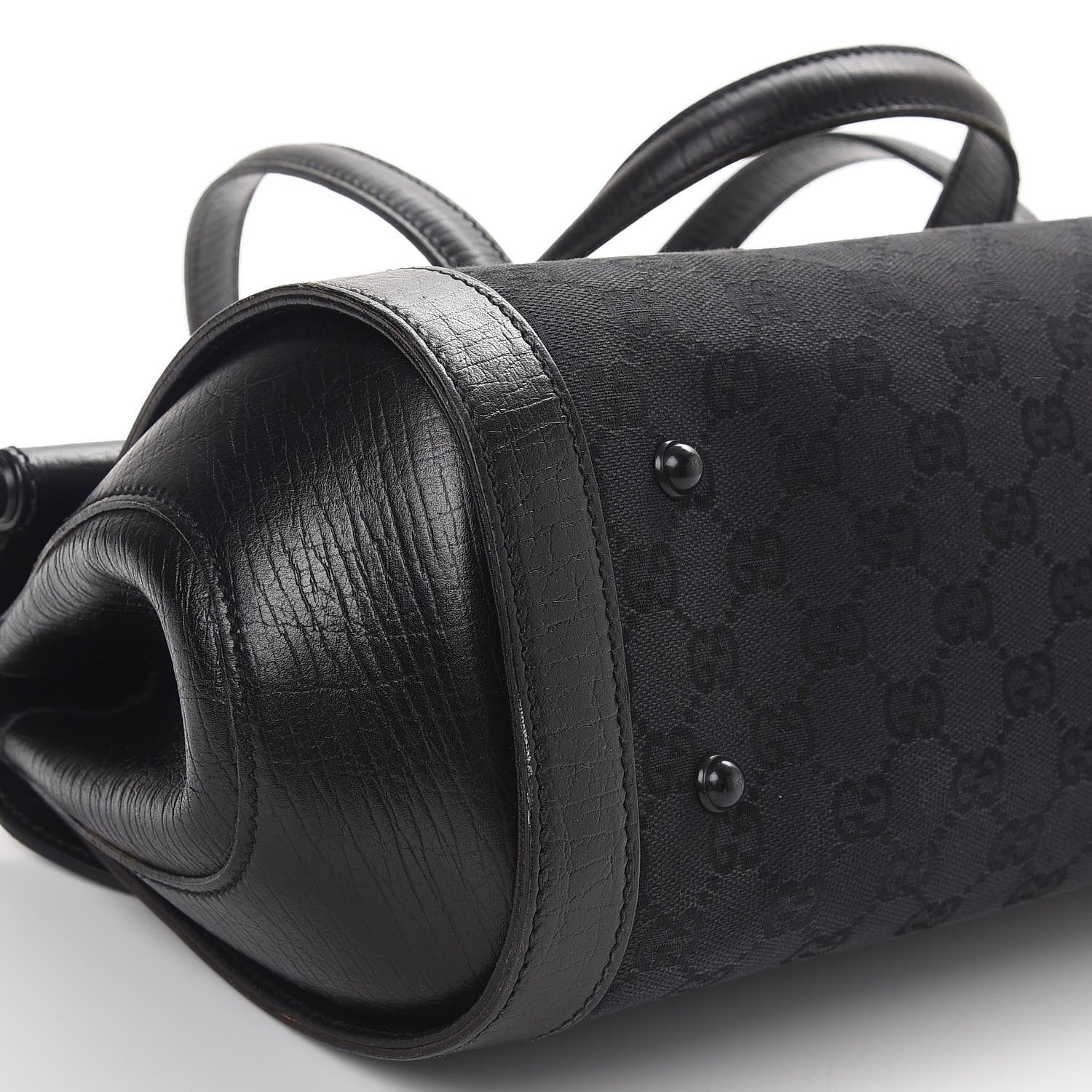 Gucci Monogram Bamboo Bullet Bag Black 11 of 12