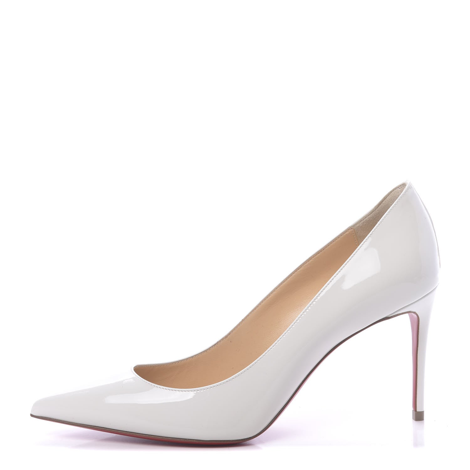 Christian Louboutin Patent Kate 85 Pumps 37.5 White 1 of 8