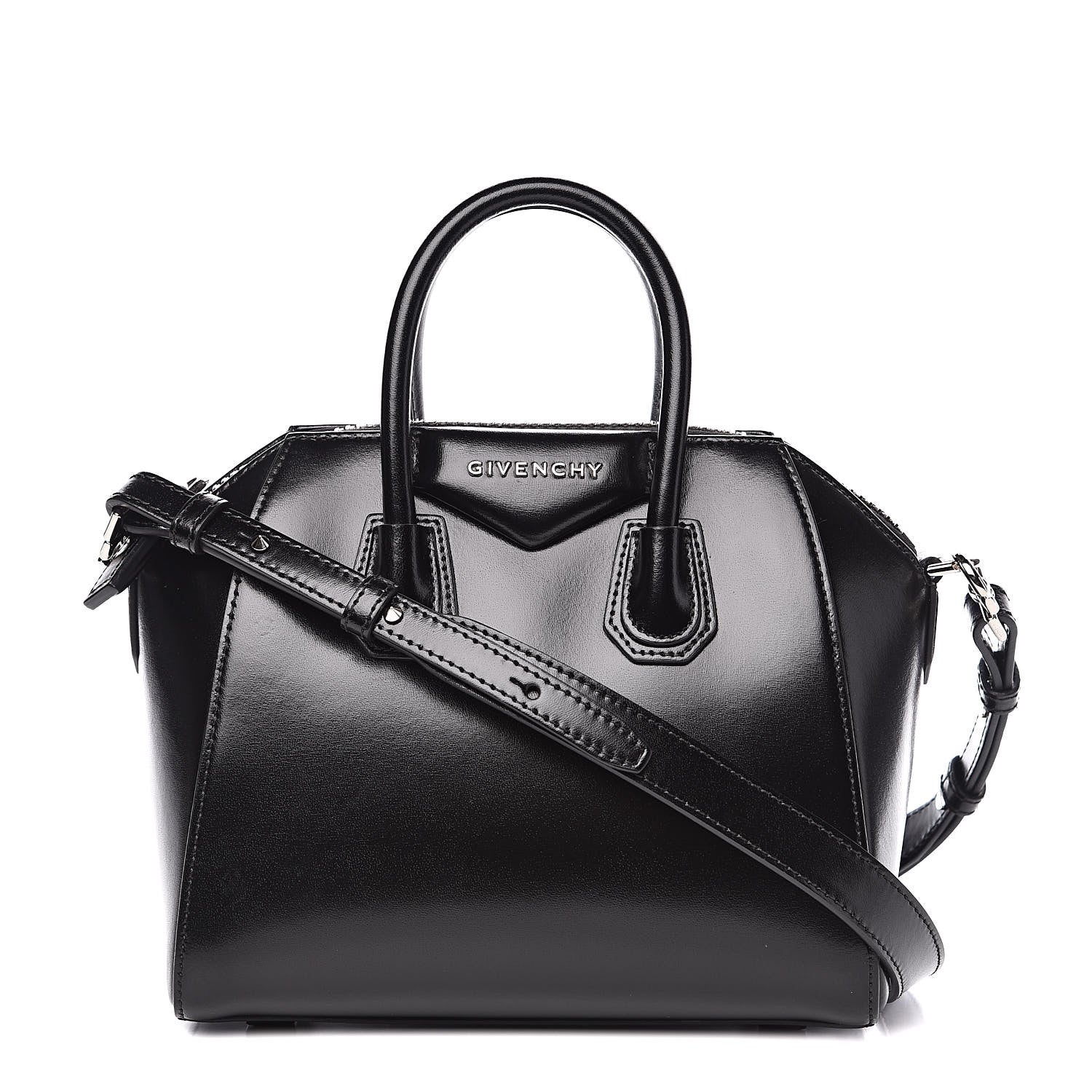 Givenchy Shiny Lord Calfskin Mini Antigona Black 1 of 11