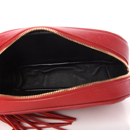 Saint Laurent Grain De Poudre Matelasse Monogram Mini Lou Camera Bag Eros Red 5 of 10