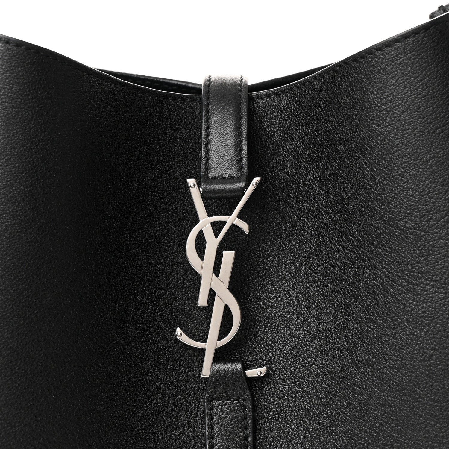 Saint Laurent Smooth Calfskin Small Le 5 A 7 Soft Hobo Black 8 of 11