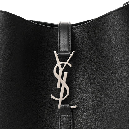 Saint Laurent Smooth Calfskin Small Le 5 A 7 Soft Hobo Black 8 of 11