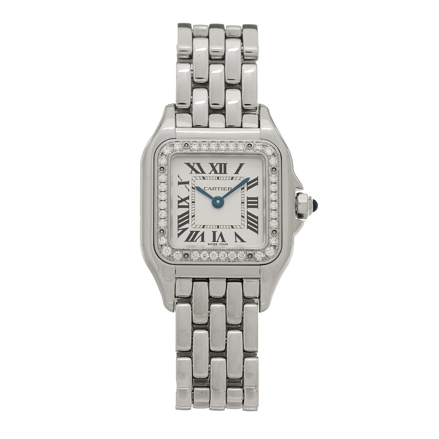 Stainless Steel Diamond 22mm Panthere Quartz Watch