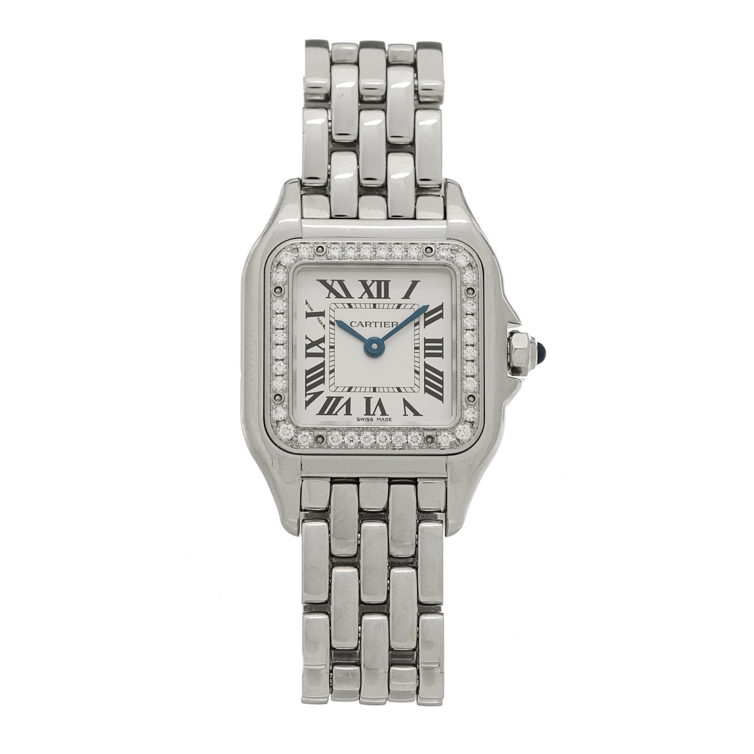 Cartier Stainless Steel Diamond 22mm Panthere Quartz Watch 1 of 5