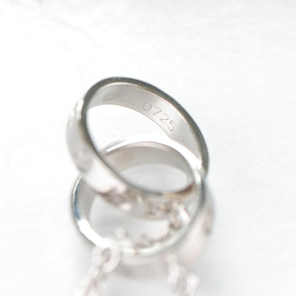 Cartier 18K White Gold Interlocking LOVE Necklace 6 of 7