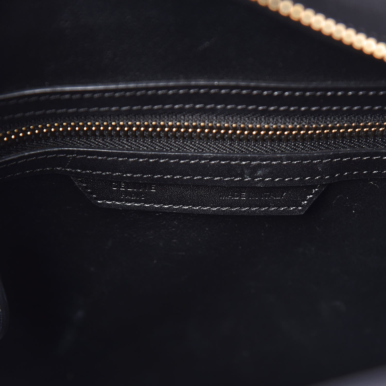 Celine Smooth Calfskin Multicolor Double Stitching Micro Luggage Black 8 of 10
