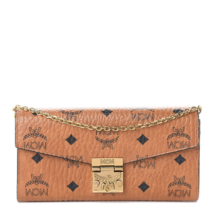 MCM Visetos Large Patricia Wallet On Chain Cognac 1 of 6