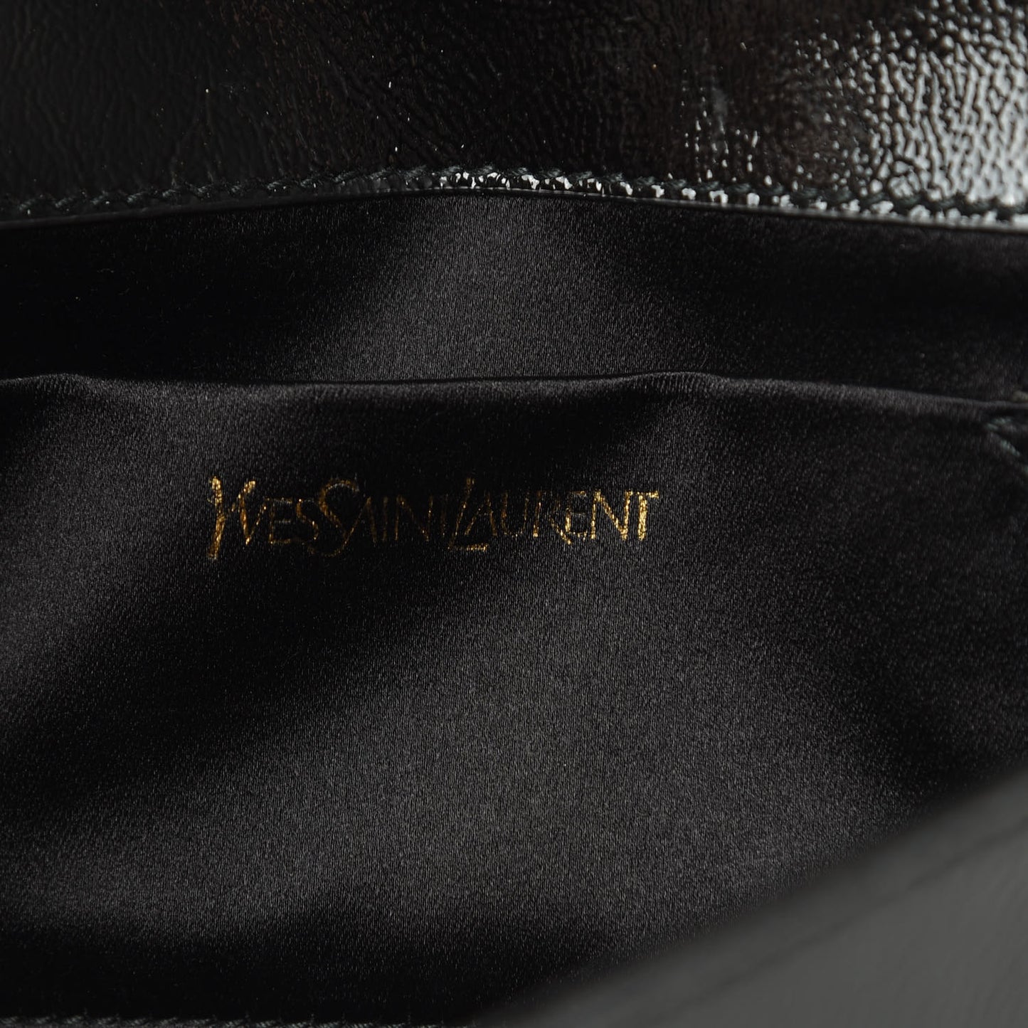 Textured Patent Monogram Small Belle De Jour Clutch Black