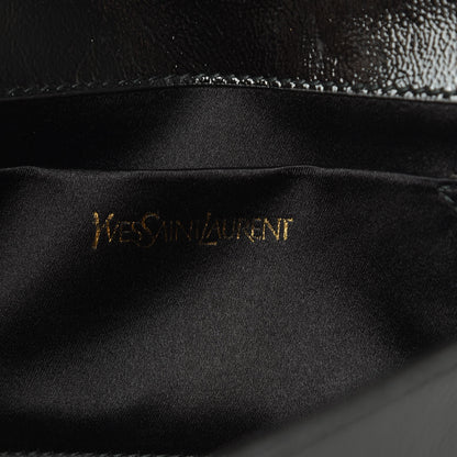 Saint Laurent Textured Patent Monogram Small Belle De Jour Clutch Black 6 of 8