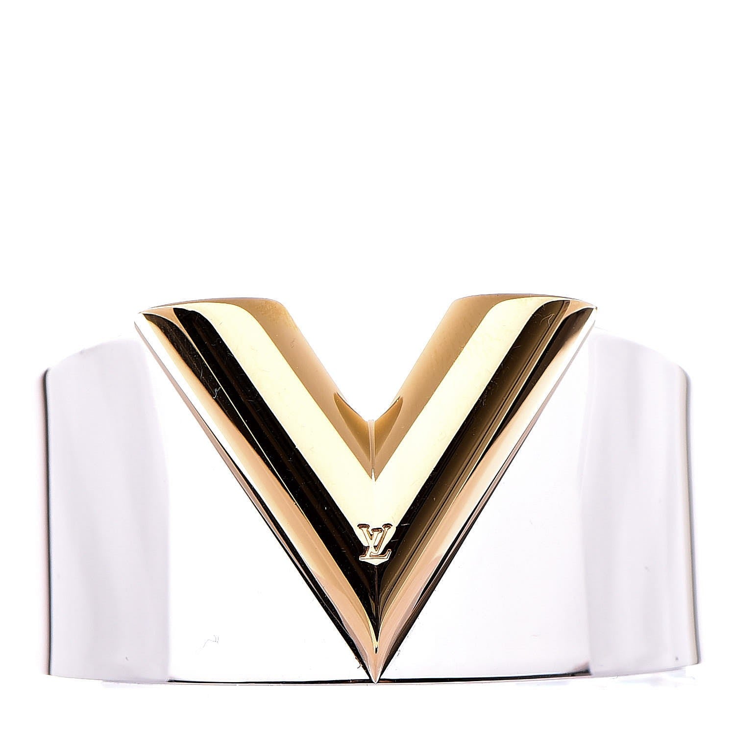 Louis Vuitton Metal Essential V Cuff Silver 1 of 3