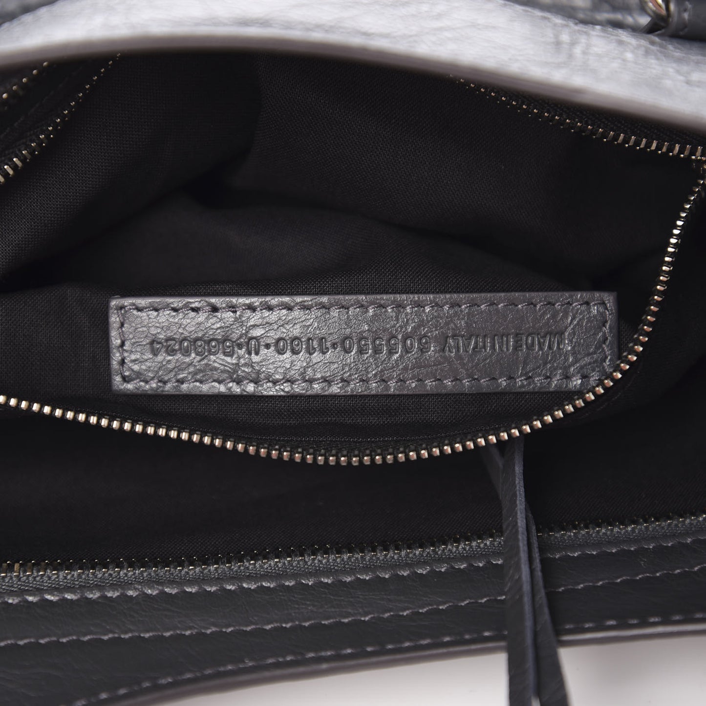 Agneau Classic Silver Hardware City Gris Fossile