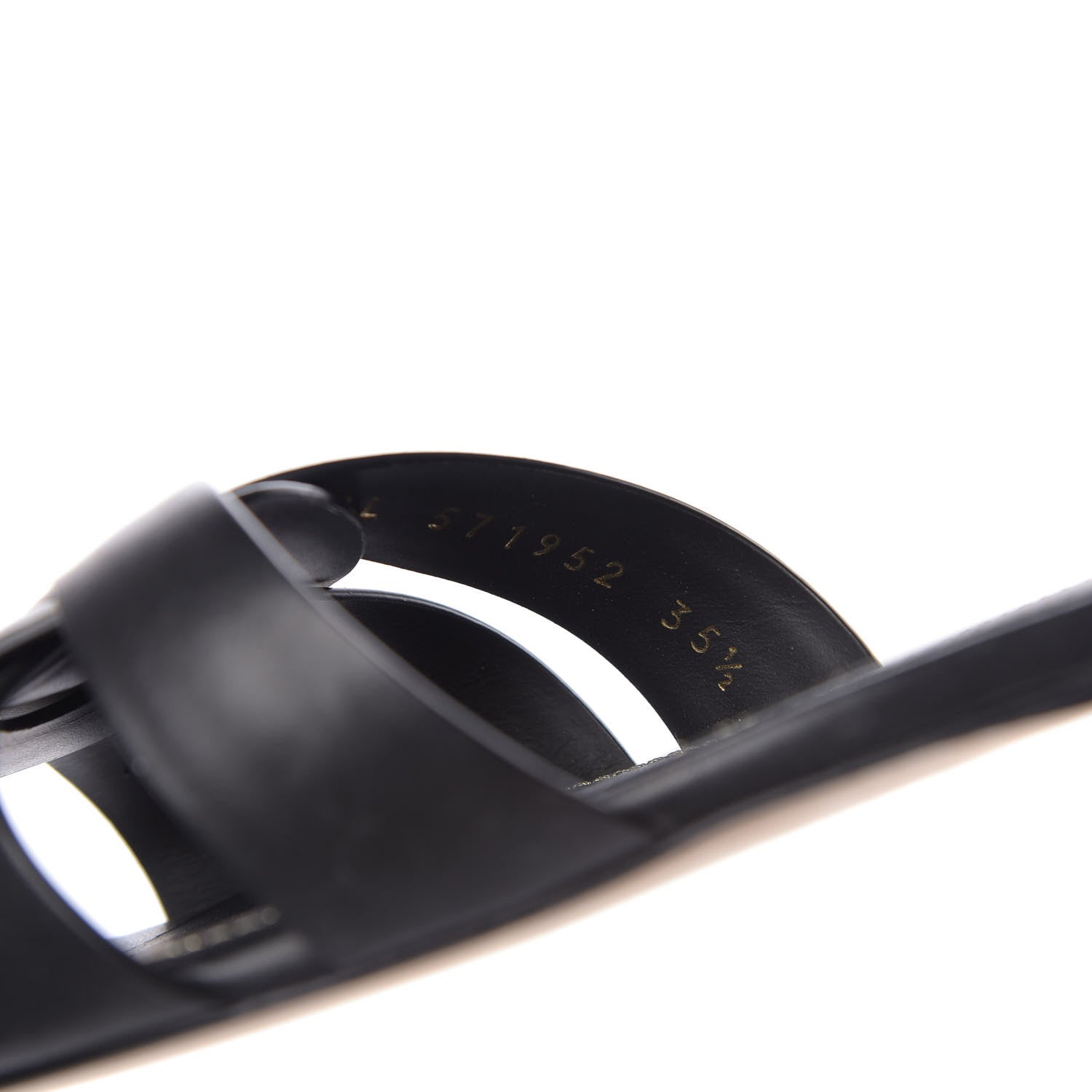 Saint Laurent Calfskin Nu Pied 05 Slide Sandals 35.5 Black 10 of 12