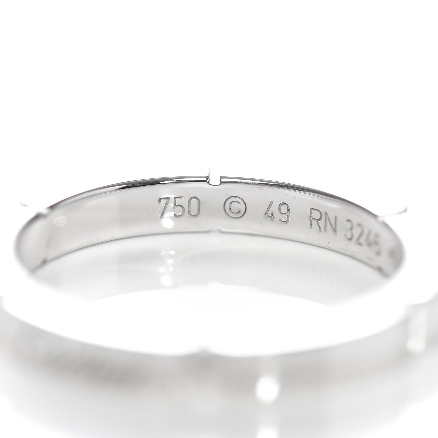 Cartier 18K White Gold 2.5mm Maillon Panthere Wedding Band Ring 49 5 4 of 5