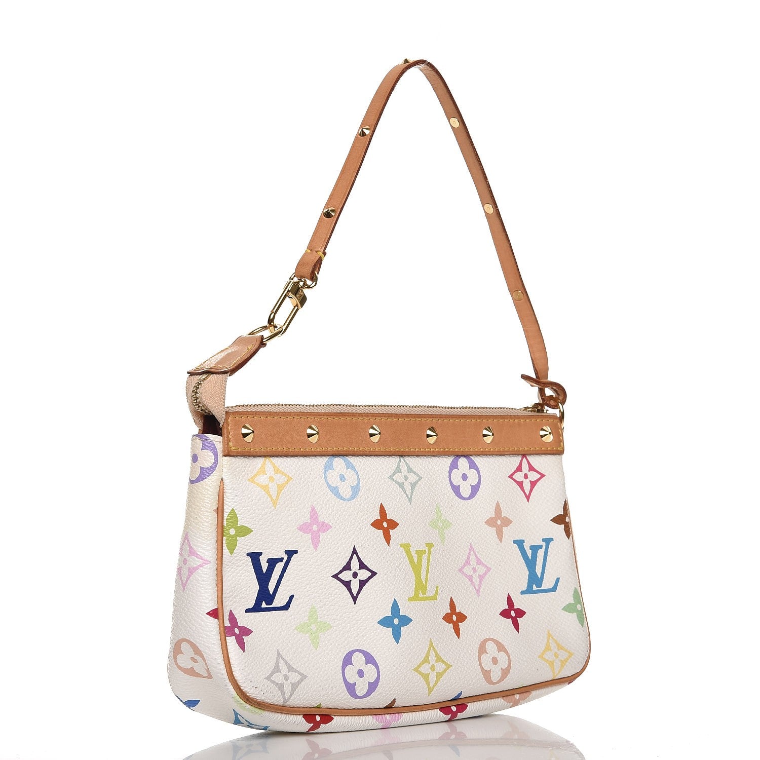 Louis Vuitton Monogram Multicolor Pochette Accessories White 4 of 14