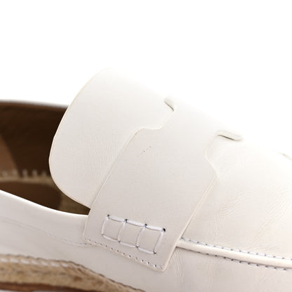 Hermes Calfskin Womens Trip Espadrilles 39 White 12 of 14