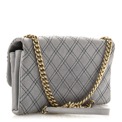 Chanel Iridescent Calfskin Triple Stitched Flap Grey 3 of 14
