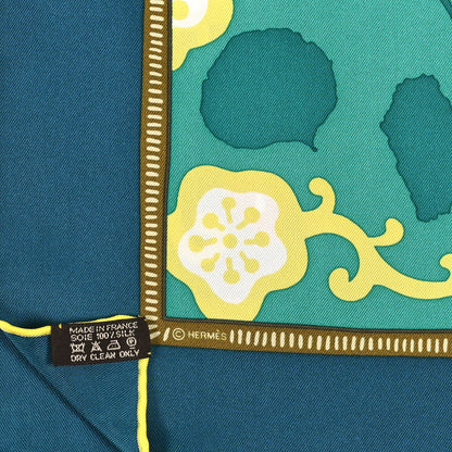 Hermes Silk Twill L Annee Du Dragon Pocket Square Scarf 3 of 3