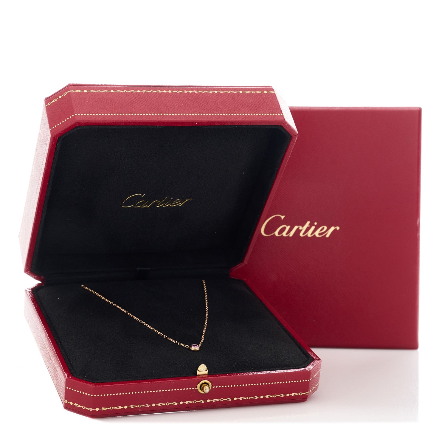 Cartier 18K Pink Gold Pink Sapphire D'Amour Pendant Necklace 5 of 5