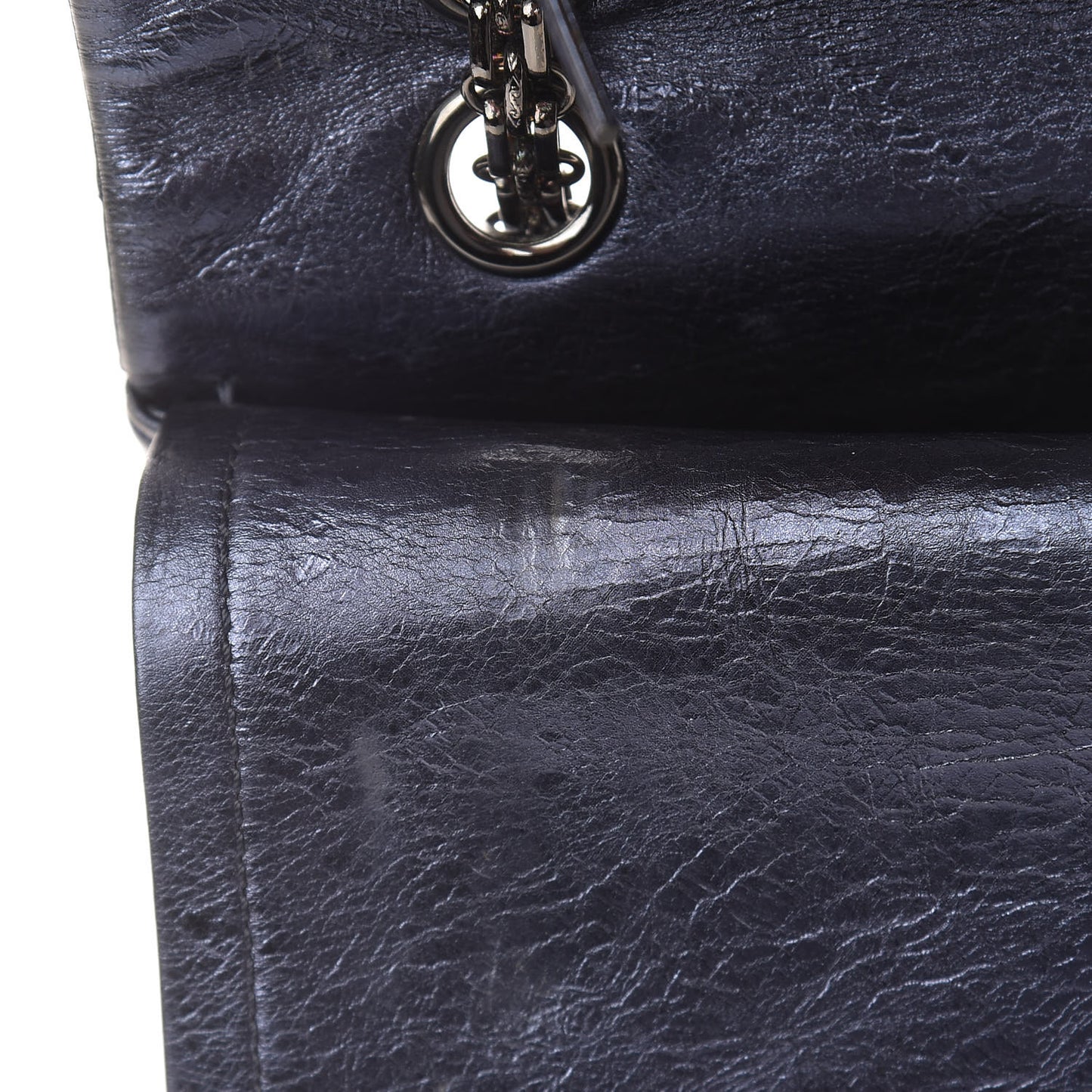Metallic Aged Calfskin Quilted 2.55 Reissue 227 Flap Blue