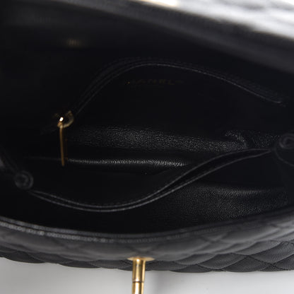 Chanel Caviar Lizard Quilted Mini Coco Handle Flap Black 7 of 9