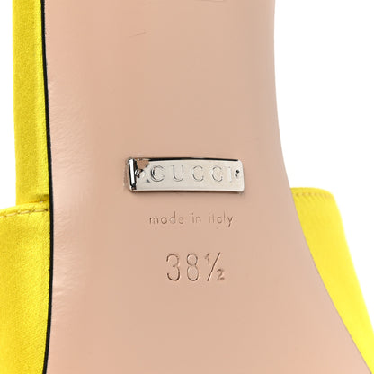 Gucci Satin Shawana Flower Sandals 38.5 Shine Yellow 7 of 14