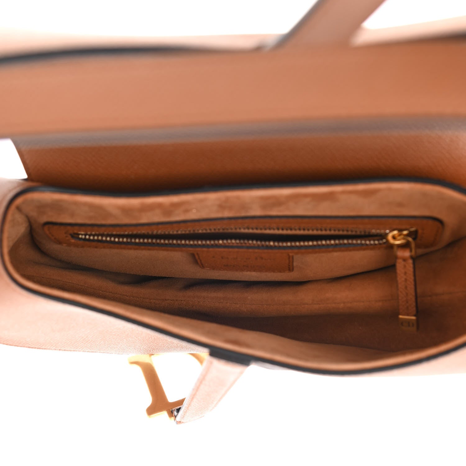 Christian Dior Grained Calfskin Saddle Bag Camello 5 of 11