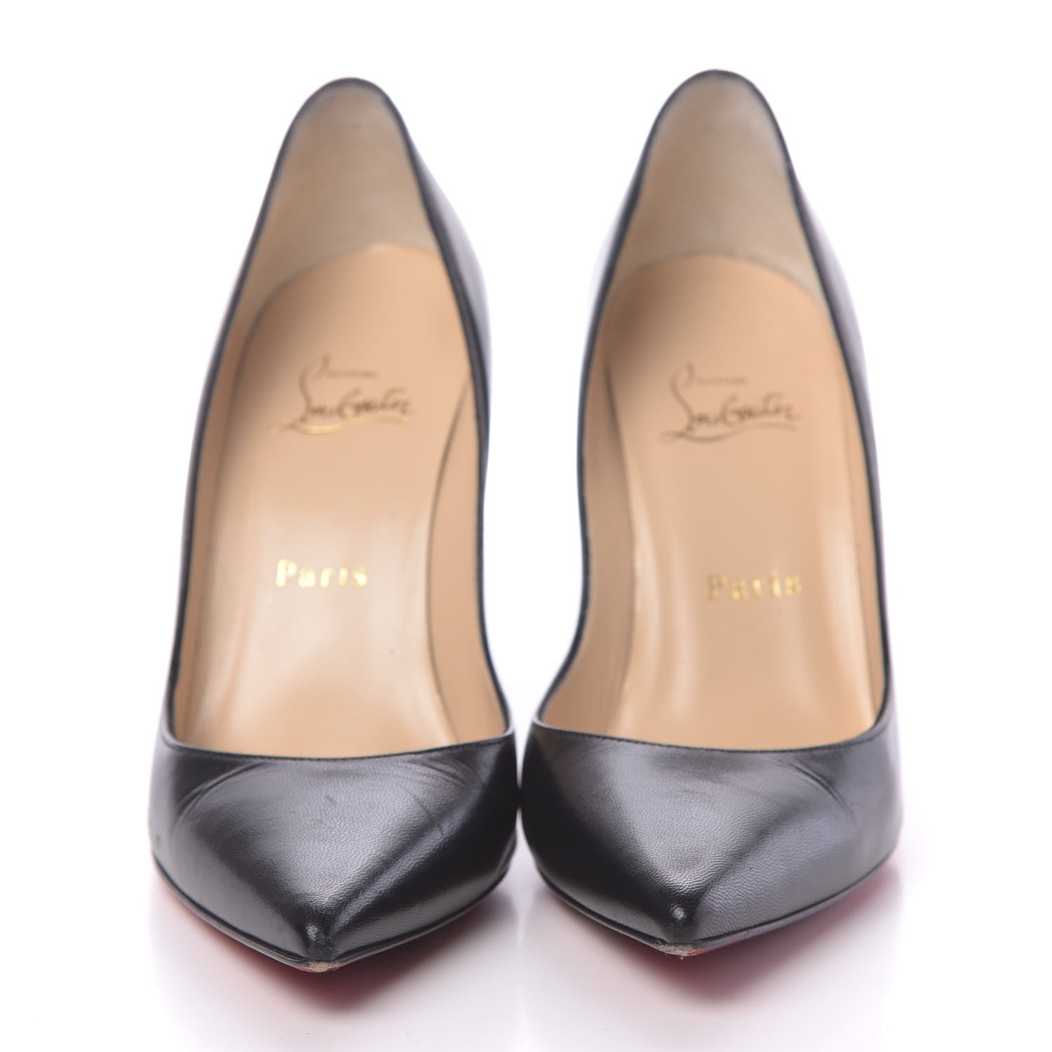 Christian Louboutin Shiny Nappa Apostrophy 100 Pumps 36.5 Black 2 of 10