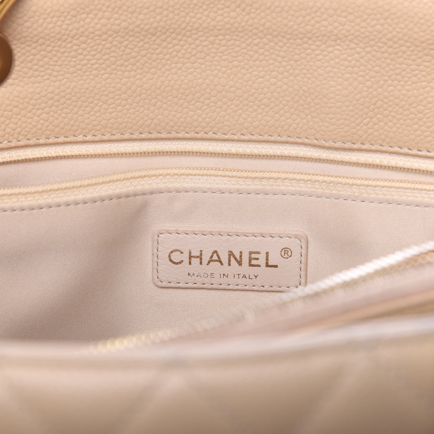 Chanel Caviar Quilted Grand Shopping Tote GST Beige Clair 8 of 14