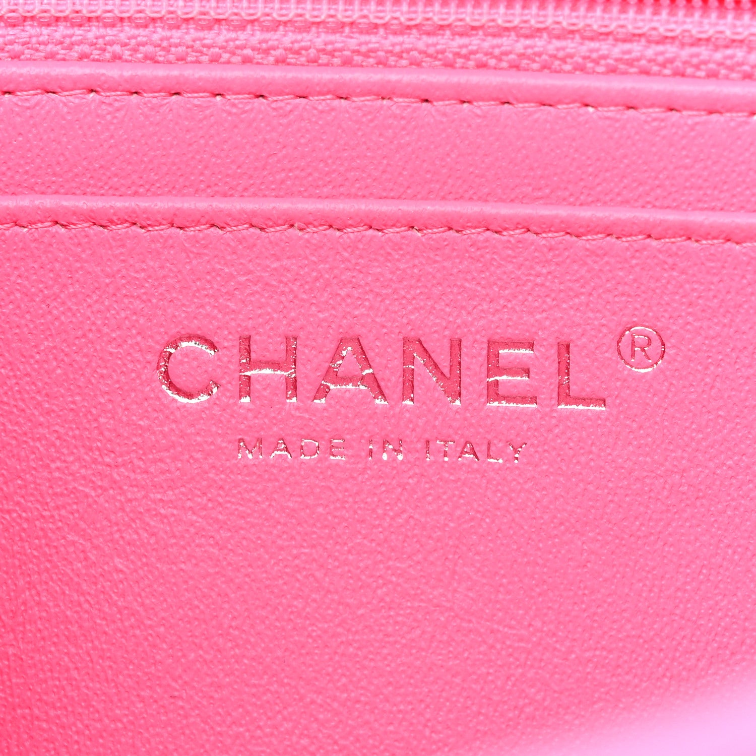 Chanel Lambskin Quilted Mini Rectangular Flap Neon Pink 6 of 12